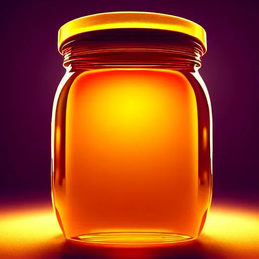 Image similar to jar of honey, nectar from the gods, highly detailed, dynamic shadows, 4 k, wallpaper, professional photo, caustics