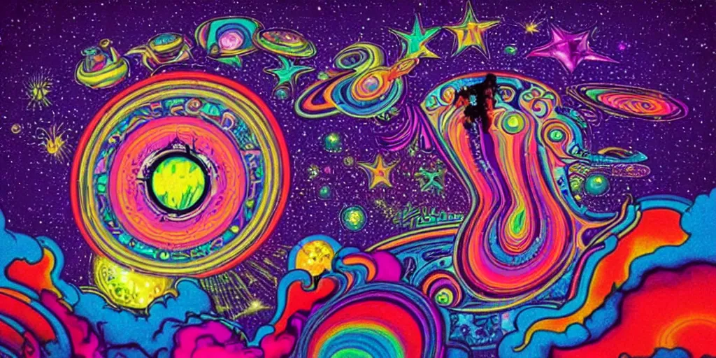 Prompt: just too funky for words, fantasy, psychedelic, out of this world