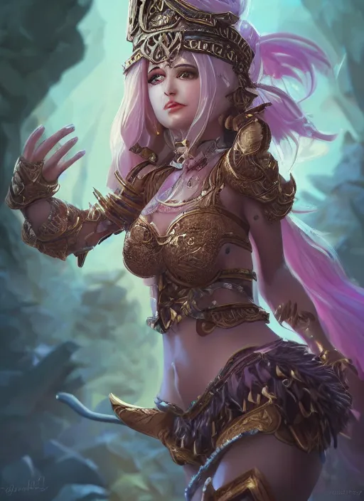 Image similar to a highly detailed illustration of goddess ereshkigal, intricate, elegant, highly detailed, centered, digital painting, artstation, concept art, smooth, sharp focus, league of legends concept art, wlop