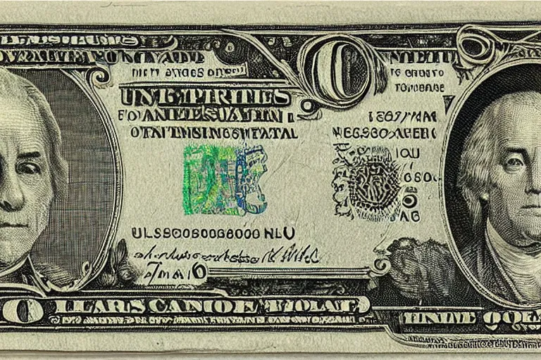 Image similar to one dollar bill with caracal face, intaglio style, macro, realistic