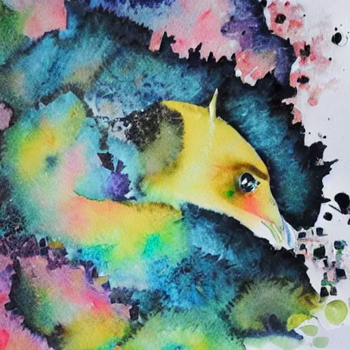 Image similar to “water color of mixed media”