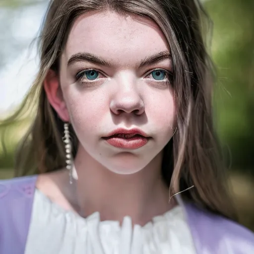 Image similar to anya taylor joy portrait, canon eos r 3, f / 1. 4, iso 2 0 0, 1 / 1 6 0 s, 8 k, raw, unedited, symmetrical balance, in - frame