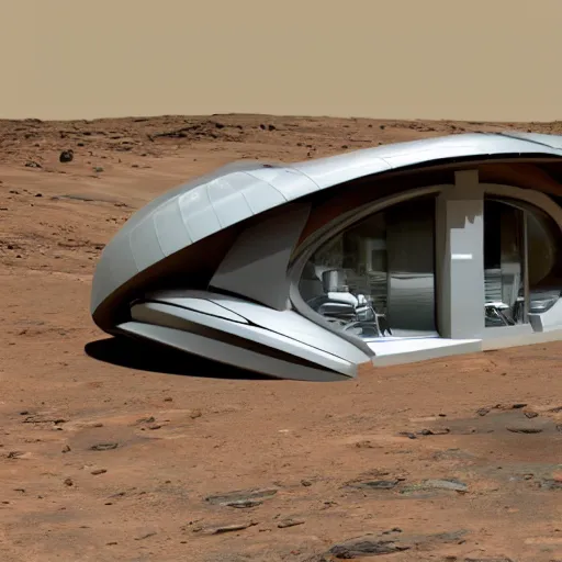 Image similar to futuristic house on mars