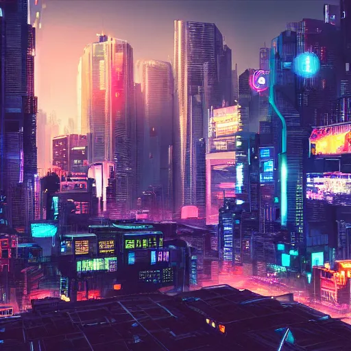 Image similar to cyberpunk city