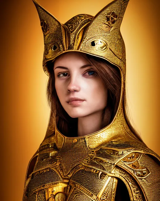 Image similar to fresco portrait of woman in shining golden armor, high production value, intricate details, high resolution, hdr, high definition, masterpiece, realistic, ultrarealistic, highly detailed, hd, sharp focus, non blurry, sharp, smooth