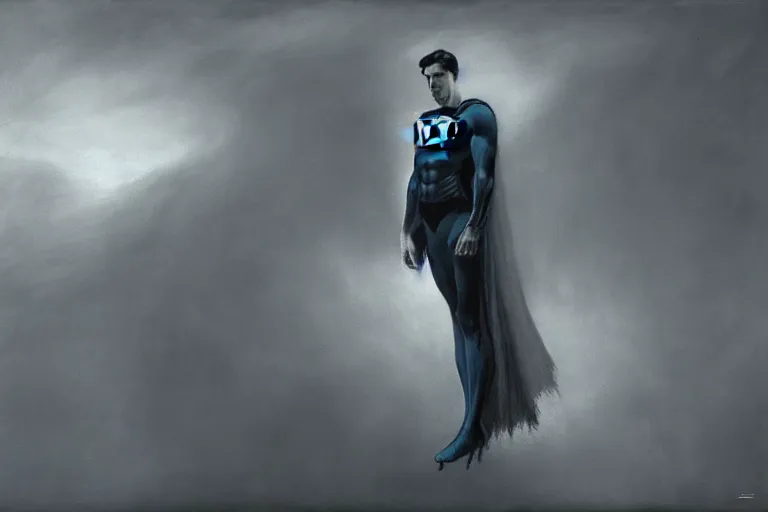 Image similar to superman as painted by Zdzisław Beksiński 4k