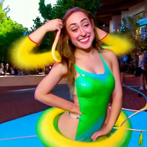 Image similar to remy lacroix hula hoop dancing as a pixar character