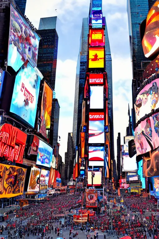 Image similar to Times Square in the style of World of Warcraft