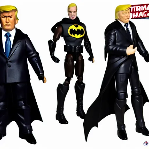 Prompt: action figure of Trump as Batman by Hasbro