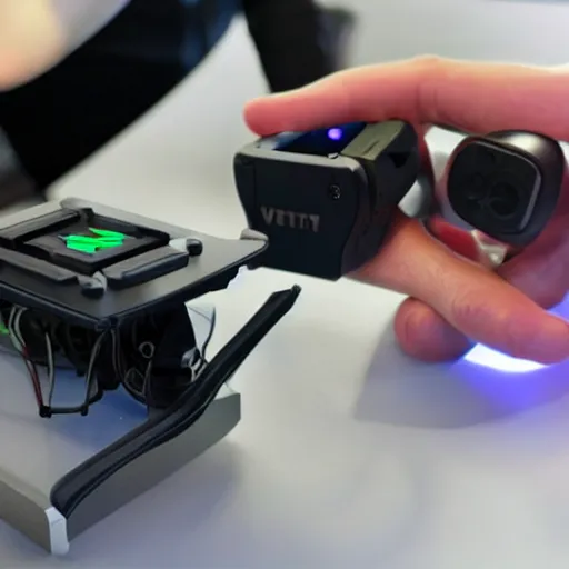 Image similar to evt - 1 device hmd samsung prototype waveoptics and haptic controllers