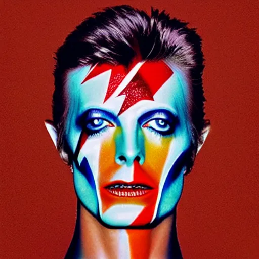 Prompt: stars forming the face of david bowie