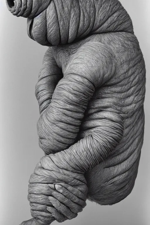 Image similar to tardigrade, shot by robert mapplethorpe