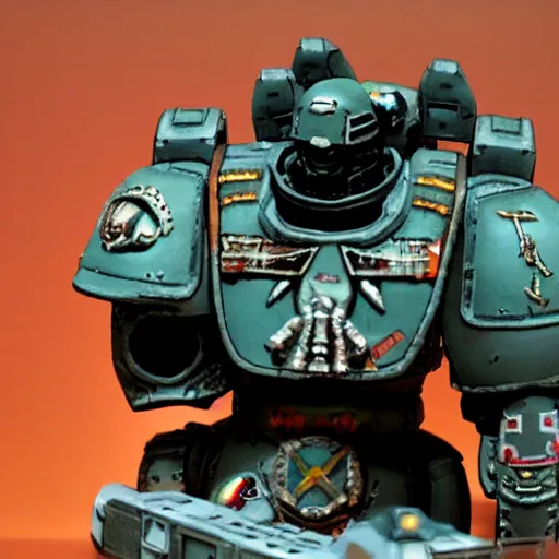 Image similar to an armored space marine