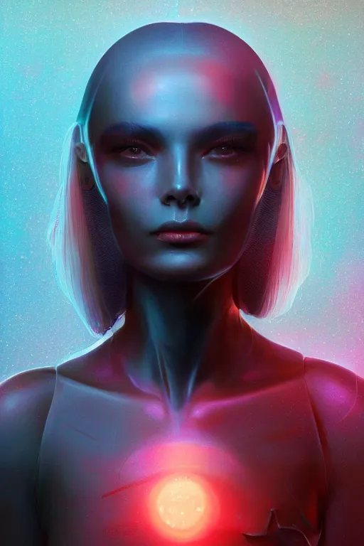 Image similar to the beauty of emptiness, photo, portrait, 3d, high details, intricate details, by vincent di fate, artgerm julie bell beeple, 90s, Smooth gradients, octane render, 8k, High contrast, duo tone, depth of field, very coherent symmetrical artwork