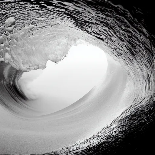 Image similar to A photo of the inside of a wave breaking”