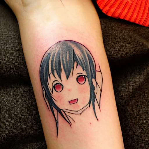 Image similar to konata izumi, tattoo on arm