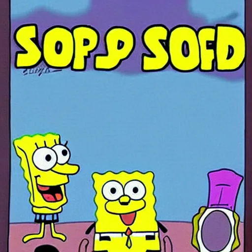 Image similar to spongebob squarepants looking depressed