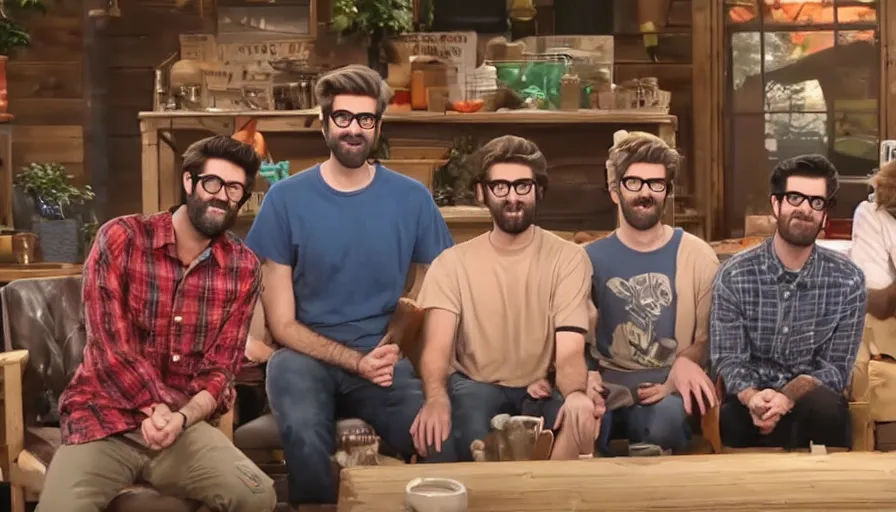 Image similar to rhett and link on good mythical morning