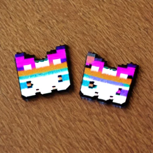 Image similar to 2d lasercut Nyan Cat earrings