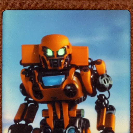 Image similar to polaroid photo of bionicle