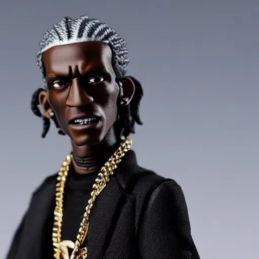 Prompt: a figma action figure of young thug