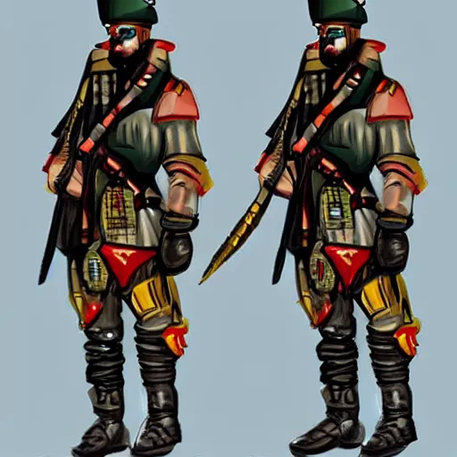 Prompt: cyberpunk ottoman soldiers, detailed concept art, trending on artstation