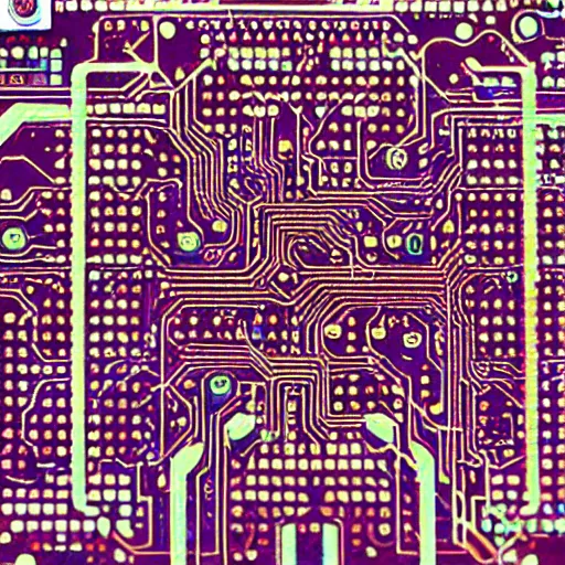 Prompt: circuit board tongue with