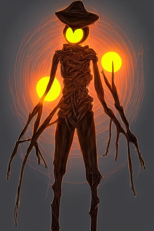 Image similar to glowing scarecrow, symmetrical, highly detailed, digital art, sharp focus, trending on art station, anime art style