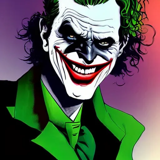 Image similar to the joker as batman