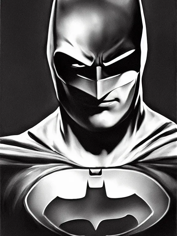 Image similar to portrait, half lit ryan renolds as batman, hyperrealism