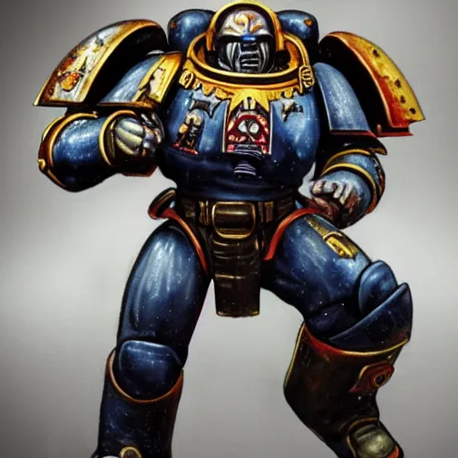 Prompt: Space Marine hyperrealistic