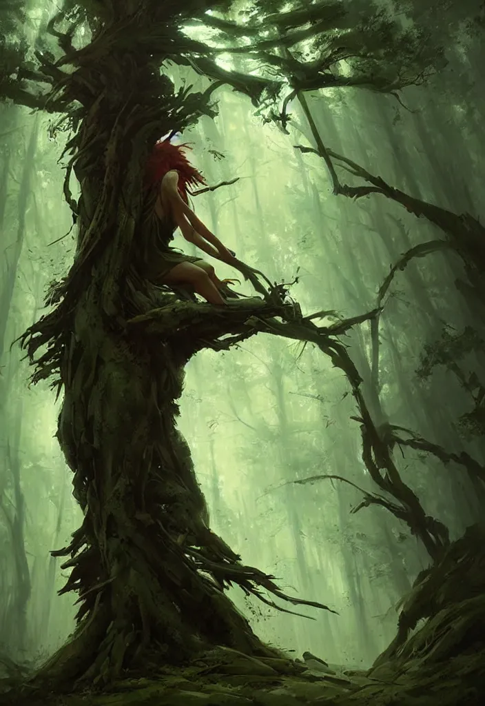 Image similar to Spirit soul of forest, by Greg Rutkowski