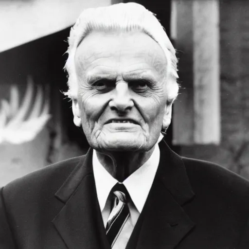 Prompt: Billy Graham with wings