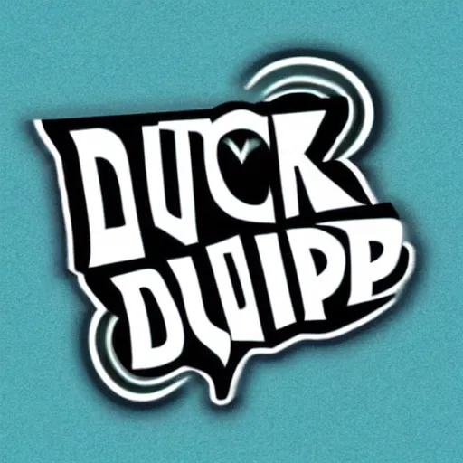 Image similar to a rock band logo with the word dupper.