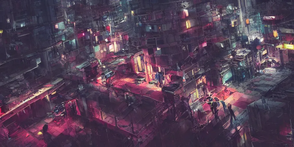 Image similar to cinematic shots of teenagers with tech clothing and hoods and tactical masks doing risky parkour on the rooftops of a dystopian city, neon lights, sci - fi, night lights, rain and haze, concept art, intricate, in the style of katsuhiro otomo, akira, unreal engine