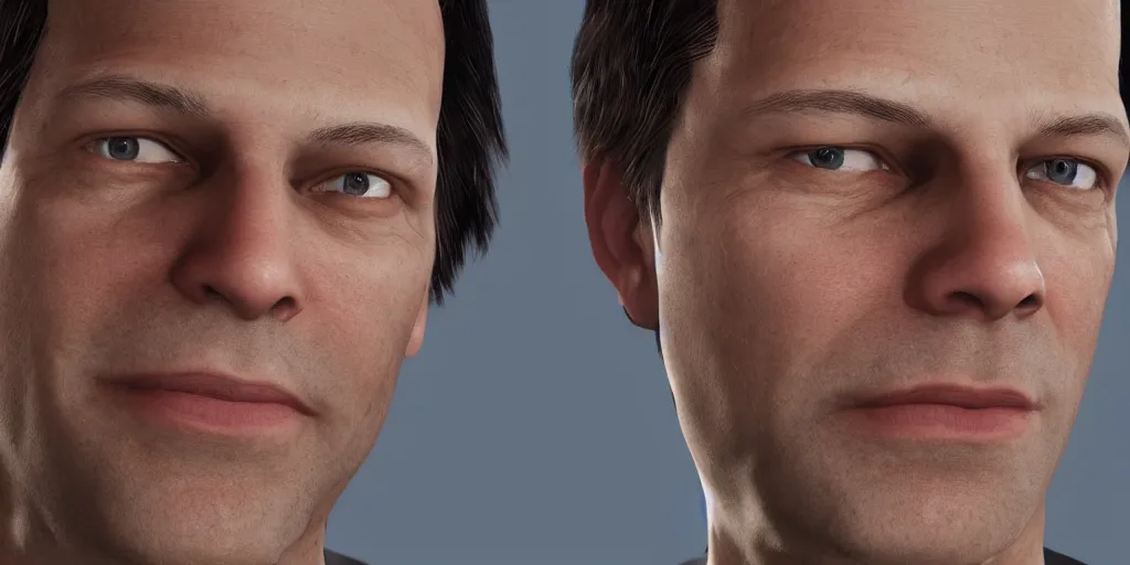 Image similar to phil spencer, head of microsoft, was friends with x - box, portrait, focus on the face, unreal engine rendered, avito, 4 k,