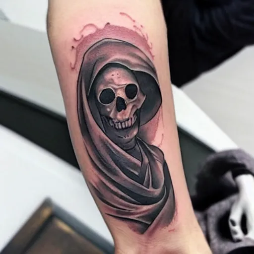 Image similar to A ghost tattoo, advanced,