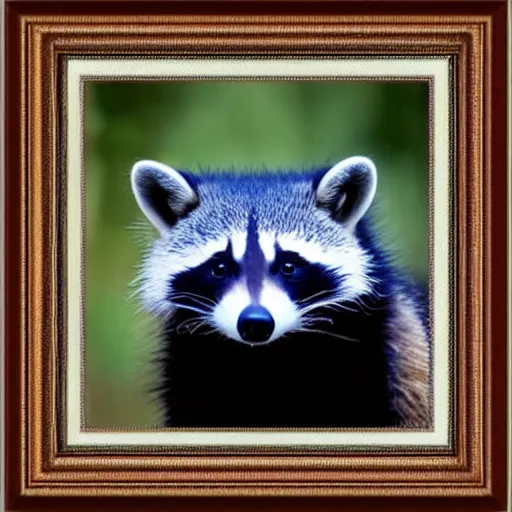 Image similar to framed picture from a majesty raccoon