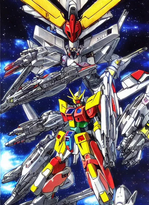 Image similar to Gundam by Yoshitaka Amano