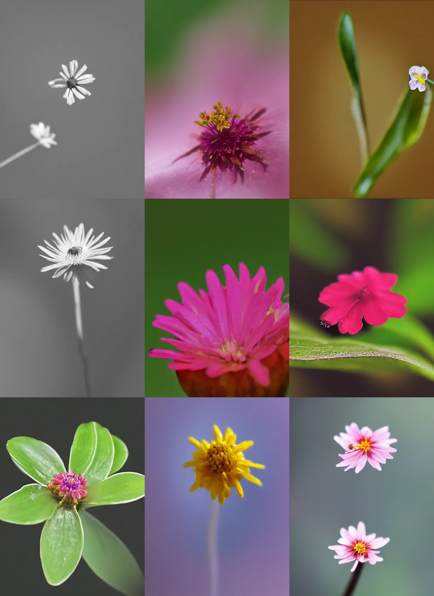 Prompt: macro of a tiny little flower, hyper-realism