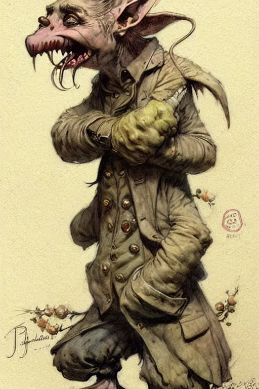 Prompt: (((((1950s goblin . muted colors.))))) by Jean-Baptiste Monge !!!!!!!!!!!!!!!!!!!!!!!!!!!