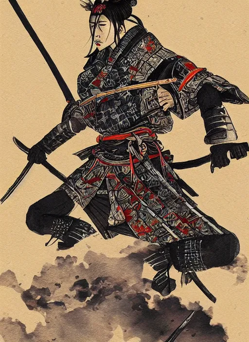 Image similar to samurai jetstream sam, feudal japan, painting, high quality, [ [ [ revengeance ] ] ]