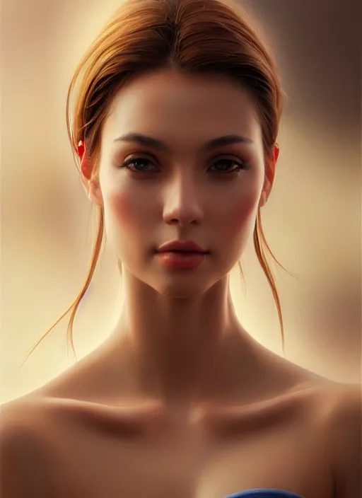 Image similar to photo of a gorgeous young woman in the style of stefan kostic, realistic, sharp focus, 8 k high definition, insanely detailed, intricate, elegant, art by stanley lau and artgerm