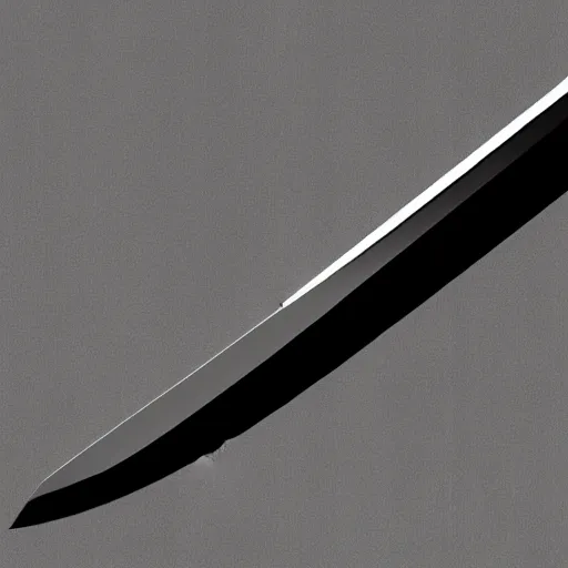 Image similar to A 3d render of a large, medieval sword.