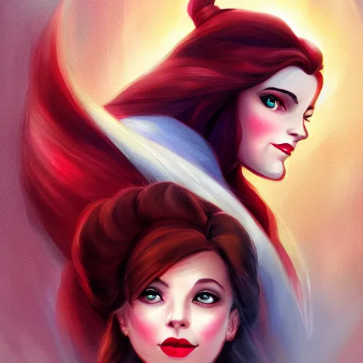 Prompt: beauty and the beast portrait inspired by Charlie bowater