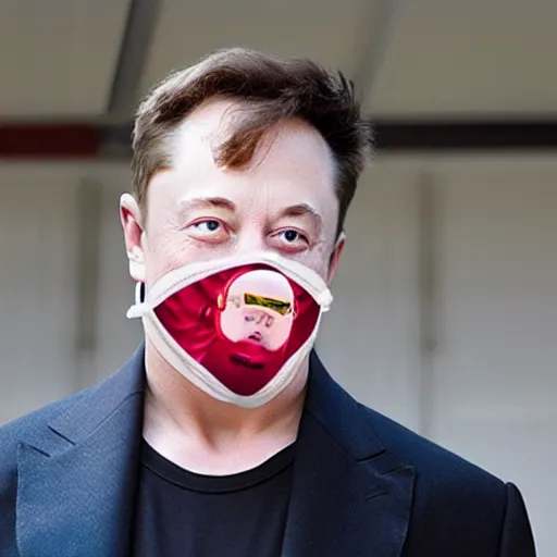 Image similar to elastic mask of elon musk