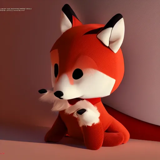 Prompt: cute fumo plush of a foxgirl tailor, three point lighting, dramatic, anime, vray