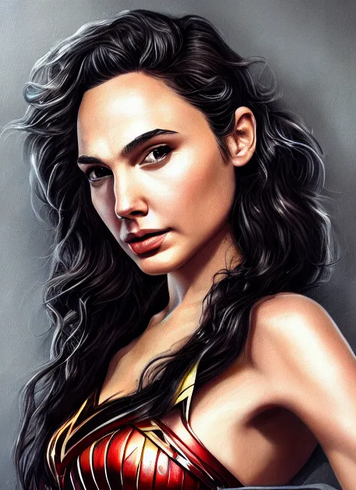 Prompt: a beautiful painting of Gal Gadot , very detailed, 4K, epic , trending on artstation, hd, masterpiece