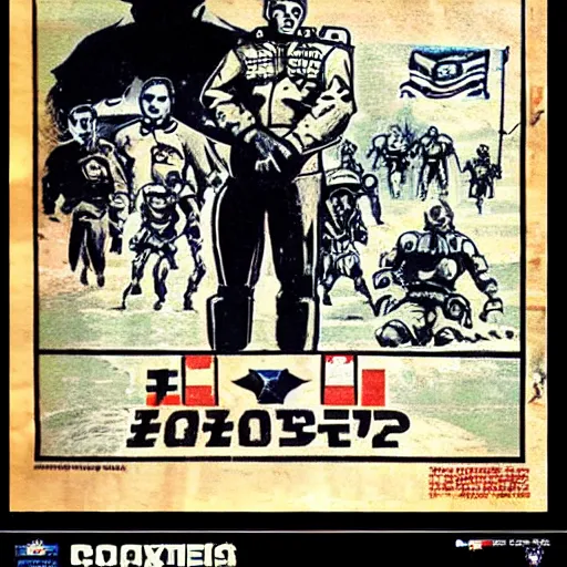 Prompt: cover of a ussr propaganda newspaper in the starcraft universe, grainy, old