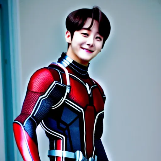 Image similar to BTS member Jung Kook as Ant Man